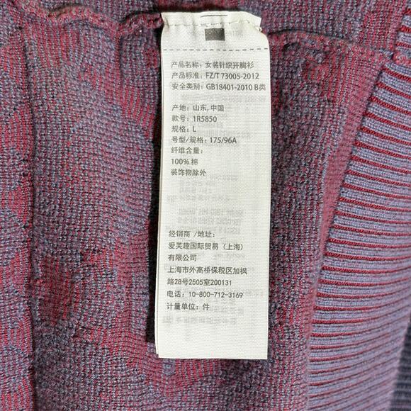 Abercrombie and Fitch Cardigan Sweater Large Purple Blue - Picture 10 of 13
